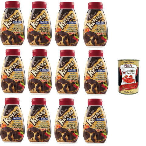 Fabbri Choco Kroccant Knuspriger Zuckerguss Glutenfreier Überzug mit knusprigem Schokoladengeschmack 12x180 gr italienisch Original