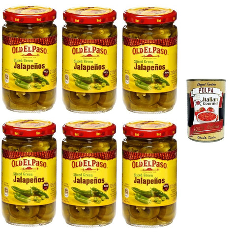 Old El Paso Grüne Jalapenos in Scheiben Scharf 6x 215 g Grüne Chilis italienisch Original