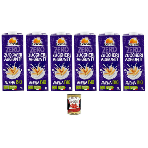 Céréal bevanda vegetale Avena Haferdrink Ohne Zuckerzusatz 6x1l Original italienisch