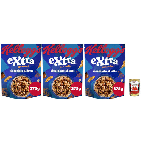 Céréal Cereali Extra "Cioccolato al latte" Probieren Sie Vollmilchschokolade breakfast Cereals, Müsli mit 3x375g Original italienisch Getränk