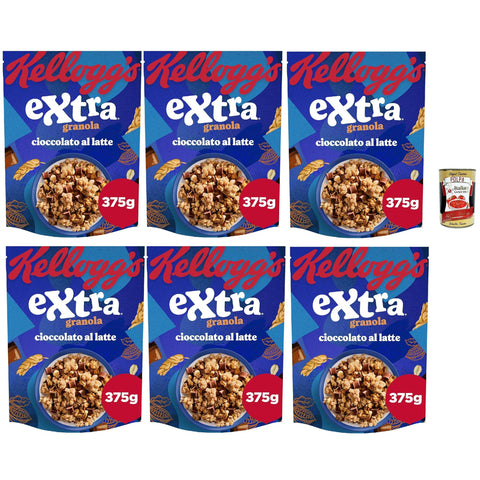 Céréal Cereali Extra "Cioccolato al latte" Probieren Sie Vollmilchschokolade breakfast Cereals, Müsli mit 6x375g Original italienisch Getränk