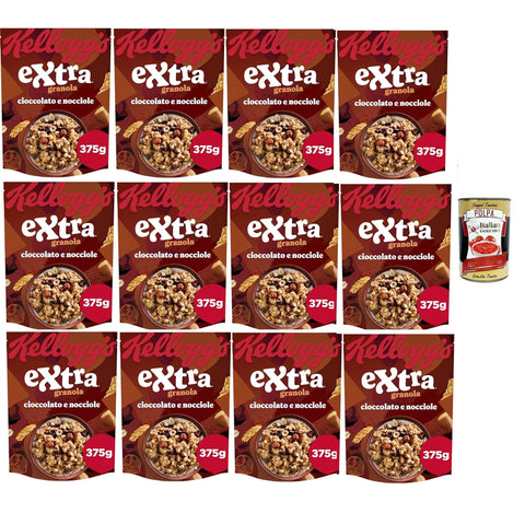 Céréal Cereali Extra "Cioccolato e Nocciole" Probieren Sie Schokolade und Haselnüsse breakfast Cereals, Müsli 12x375g Original italienisch Getränk