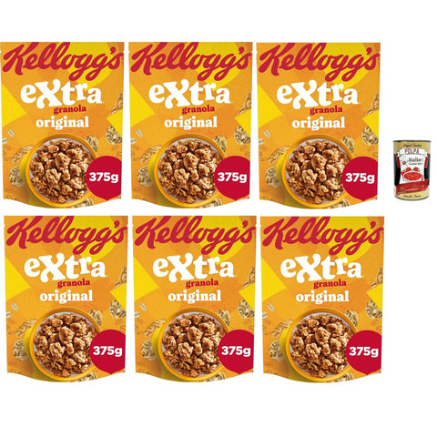 Cereali Extra "Granola Original" | Probieren Sie Granola| breakfast Cereals, Müsli mit knusprigem Hafer | 6x 375 g italienisch