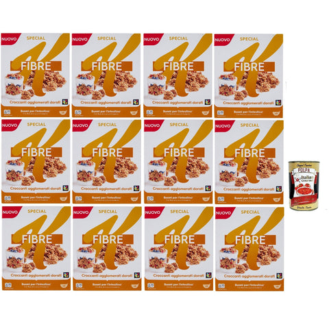 Special K Cereals, Müsli mit Kleie und Karamellgeschmack, Vollkorn Weizen und Gerste mit Vitaminen und Mineralstoffen, Frühstückscerealien, 12x 360 g italienisch Original