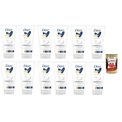 Dove body love Essential Care Hand Cream for dry skin Handcreme für trockene Haut 12x75 ml italienisch Original Pastasauce + kostenlos polpa 400 g
