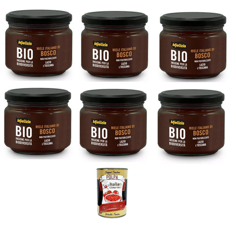 Mielizia Miele Di Bosco Non pastorizzato Unpasteurisierter Waldhonig 6x300g Original italienisch Aufstrich
