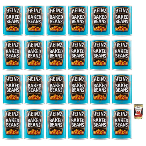 Heinz Baked Beans Weiße Bohnen in Tomatensauce,reich an Ballaststoffen, reich an Eiweiß und wenig Fett,415 g Dose italienisch Original
