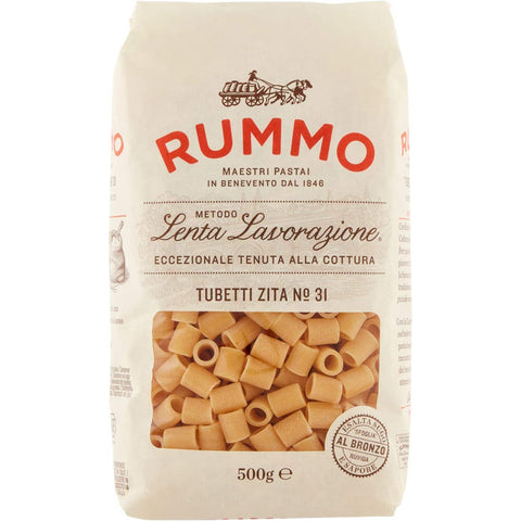 Rummo Tubetti Zita N. 31 Hartweizengrieß Pasta Italienische Nudeln Packung 20x500g Original italienisch