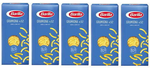 Italian Gourmet Internationale Nudeln 5x Pasta Barilla Gramigna Nr. 52 italienisch Nudeln 500 g pack 8076800315523