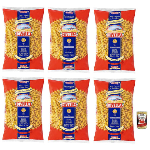 Divella Riccioli N°37 Hartweizengrieß Pasta Italienische Nudeln 500 g Packung Internationale Nudeln italienisch Original
