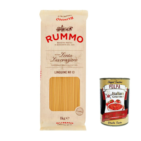 Rummo Linguine N. 13 Hartweizengrieß Pasta Italienische Nudeln Packung 8x500g Original italienisch