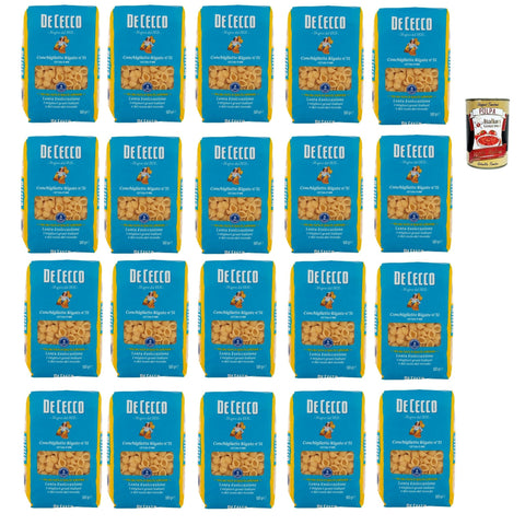 De Cecco Conchigliette Rigate N°51 100% Italienisch Pasta Nudeln 20x500 g italienisch Original + kostenlos Polpa 400 g