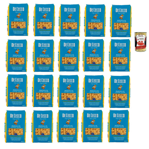 DE CECCO Ditali Lisci N°58, 100% Pasta Nudeln 20x500g Original italienisch