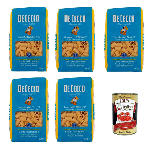 DE CECCO Gnocchetti di Zita N°37, 100% Pasta Nudeln 5x500g Original italienisch