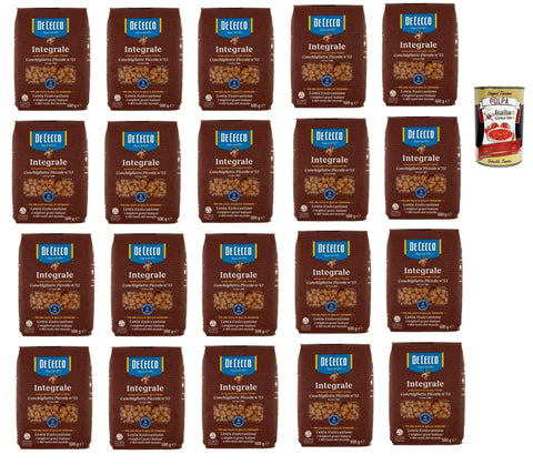 Italian Gourmet Internationale Nudeln De Cecco Integrale Conchigliette Piccole N° 53, Pasta integrale, Vollkornnudeln, 5x 500g + Italian Gourmet polpa 400g 8032804040014