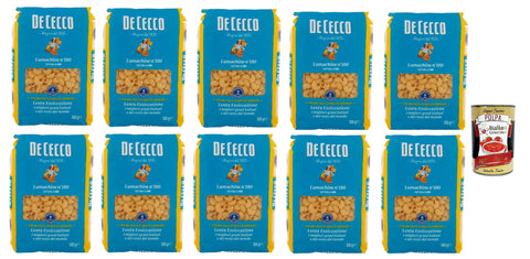 Italian Gourmet Internationale Nudeln De Cecco Lumachine N°180, 100% Italienisch Pasta Nudeln 10x 500g + Italian Gourmet Polpa 400g 8032804040014