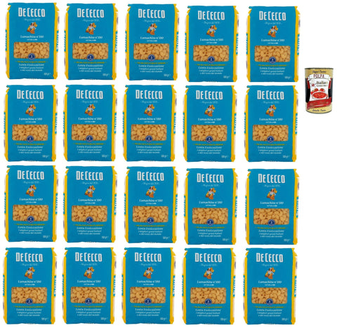Italian Gourmet Internationale Nudeln De Cecco Lumachine N°180, 100% Italienisch Pasta Nudeln 20x 500g + Italian Gourmet Polpa 400g 8032804040014