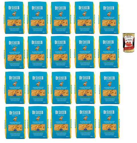 Italian Gourmet Internationale Nudeln De Cecco Pennette Lisce N°140 100% Italienisch Pasta Nudeln 20x 500g + Italian Gourmet Polpa 400g 8032804040014
