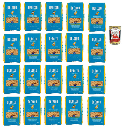 Italian Gourmet Internationale Nudeln De Cecco Sedani Rigati N°57, 100% Italienisch Pasta Nudeln 20x 500g + Italian Gourmet Polpa 400g 8032804040014