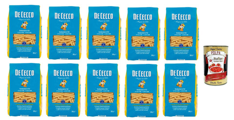 Italian Gourmet Internationale Nudeln De Cecco Sedanini N°61, 100% Italienisch Pasta Nudeln 10x 500g + Italian Gourmet Polpa 400g 8032804040014