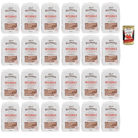 Rummo Pasta Integrale Penne Rigate N°66,Vollkornnudeln Nudeln Vollkorn Italienische Pasta 24x 500 g italienisch Original