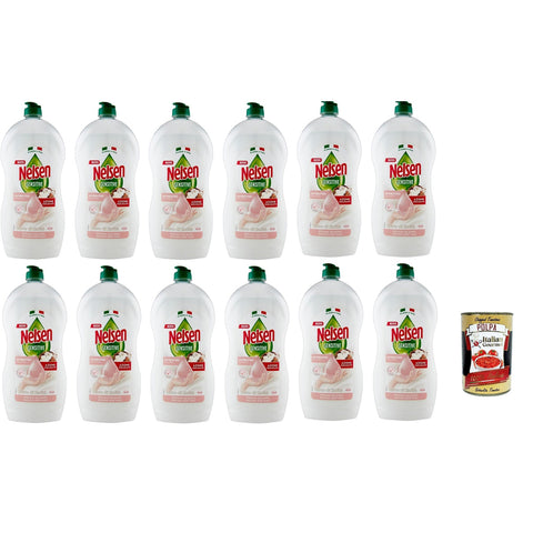 Nelsen Burro di Karitè,Detersivo per Piatti Geschirrspülmittel Shea Butter Entfettet gründlich und wirkt erfrischend auf das Geschirr 12x 850 ml italienisch Original