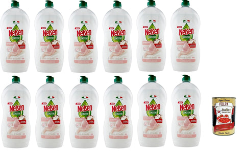 Nelsen Burro di Karitè,Detersivo per Piatti Geschirrspülmittel Shea Butter Entfettet gründlich und wirkt erfrischend auf das Geschirr 12x 850 ml italienisch Original