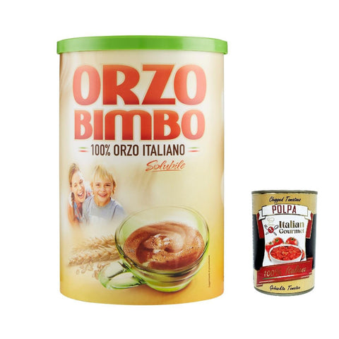 Orzo Bimbo 100% Italiano Instant Soluble Barley Grain Coffee 200 g 3x italienisch Original Pastasauce + kostenlos polpa 400 g