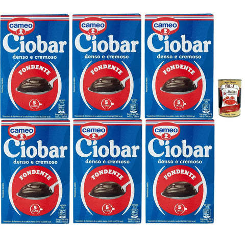 Ciobar Cameo Dark, Heiße Schokolade, Dichte und cremige Getränkemischung mit dunklem Schokoladengeschmack für 5 Tassen, Geeignet für die vegane Zubereitung, 6x 115 g italienisch Original