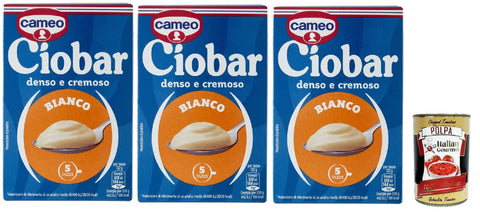 Italian Gourmet Kakao & Heiße Schokolade Cameo Ciobar Weiße Schokolade heiße schokolade istant chocolate 3x 105g schoko, istant white hot chocolate + Italian Gourmet polpa 400g 8032804040014
