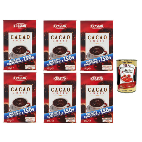 Crastan cacao in polvere, Kakaopulver, Ideal für süß und cakes, gluten 1 Stk Original italienisch Kakao & Heiße Schokolade