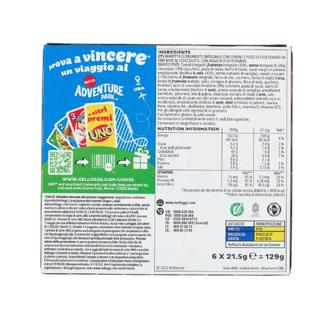 Italian Gourmet Kaltes Müsli 14x Kellogg's Special K barrette al Cioccolato Fondente Zartbitterschokoladenriegel 6 x 21,5 g 5050083172281