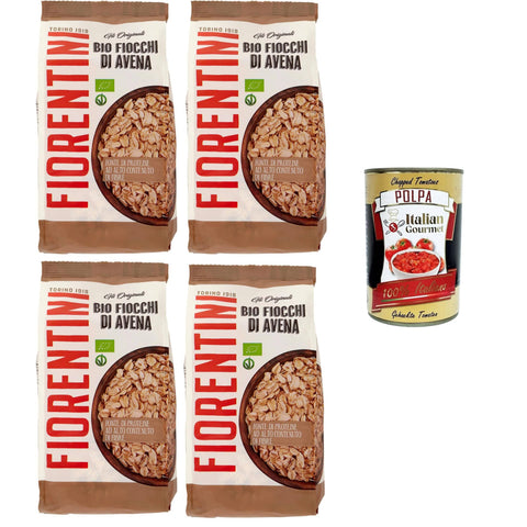 FIORENTINI Fiocchi di Avena, Fonte di proteine ad alto contenuto di Fibre Haferflocken 4x500g Original italienisch Kaltes Müsli