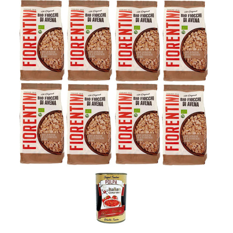 Fiorentini Fiocchi di Avena Fonte di proteine ad alto contenuto di Fibre Haferflocken Proteinquelle mit hohem Ballaststoffgehalt 8x500 g italienisch Original