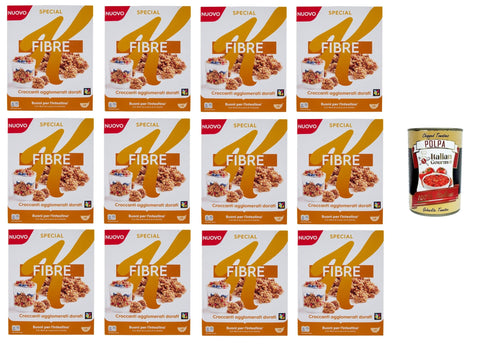Italian Gourmet Kaltes Müsli Special K High Fibre Knusprige goldene Agglomerate 12x 360gr + Italian Gourmet polpa 400g 8032804040014