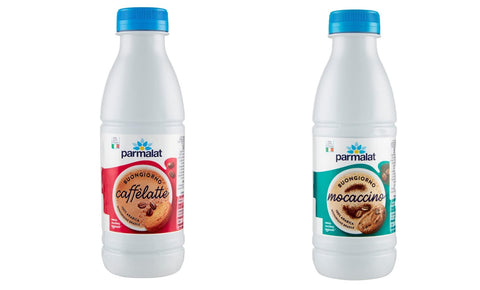Testpaket Latte Parmalat Buongiornno UHT 6x caffèlatte 6x Mocaccino (12x 500 ml) Kapseln & Pads italienisch Original