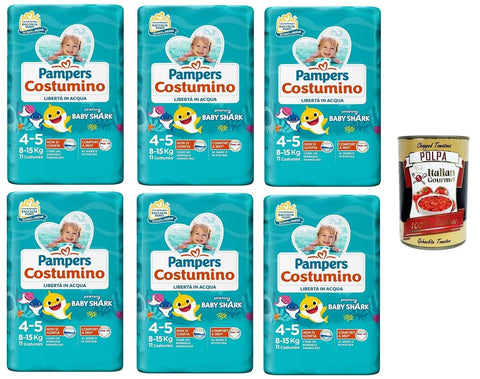 Pannolino Costumino Kostümwindel Freiheit im Wasser Packung mit 11 Kostümen 6x198g Original italienisch Getränk