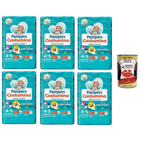 Pannolino Costumino Kostümwindel Freiheit im Wasser Packung mit 11 Kostümen 6x198g Original italienisch Getränk