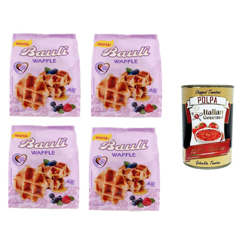Bauli Waffle Packung mit 4x210 g 6 Stück italienisch Original Pastasauce + kostenlos Polpa 400 g