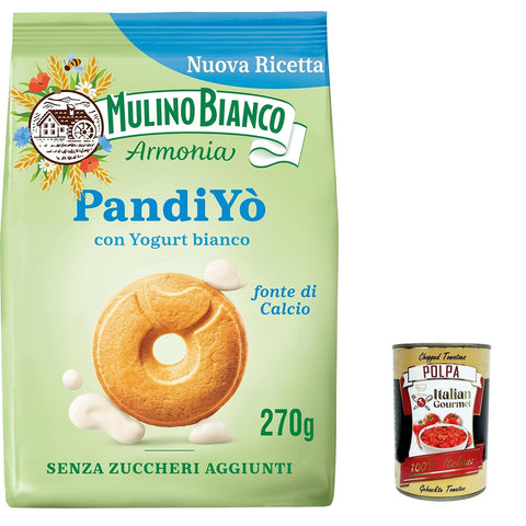 Mulino Bianco Pandiyo Kekse ohne Zuckerzusatz mit Joghurt und Müsli cookies biscuits 270 g italienisch Original