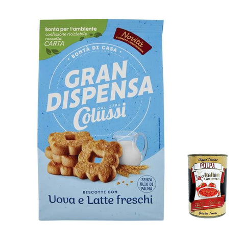 Colussi Biscotti frollini gran dispensa uova e latte, Shortbread Kekse mit Eiern und Milch 3x600g Original italienisch