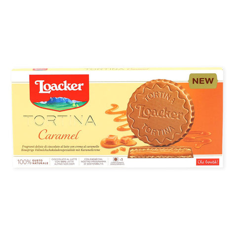 Loacker Caramel Milchschokolade mit Karamellcreme 63 g (3x21 g) Kekse italienisch Original