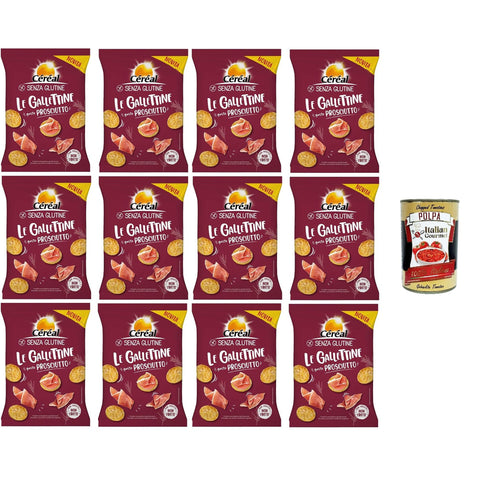 Céréal Le gallettine Gusto prosciutto Kekse mit Schinkengeschmack 12x70g Original italienisch