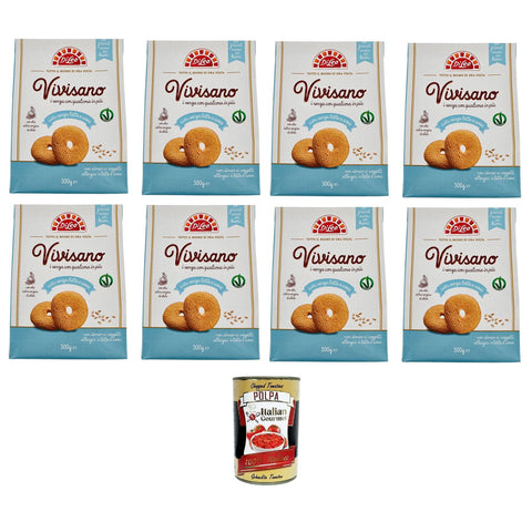 Di Leo VIvisano Biscotti Senza Latte e Uova Milch und eifreie Kekse von VIvisano 8x500 gr italienisch Original