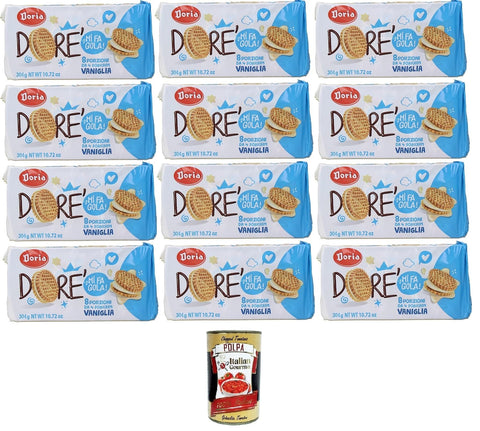 Doria - Doria - Dorè Doricrem Gusto Vaniglia confezione da 8 porzioni Dorè Doricrem Vanillegeschmack Packung mit 8 Portionen 12x304 g italienisch Original