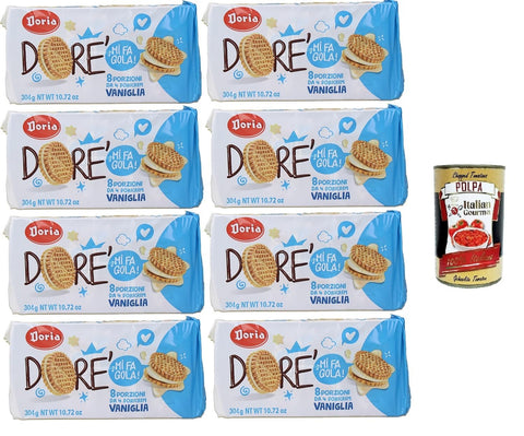 Doria - Doria - Dorè Doricrem Gusto Vaniglia confezione da 8 porzioni Dorè Doricrem Vanillegeschmack Packung mit 8 Portionen 8x304 g italienisch Original