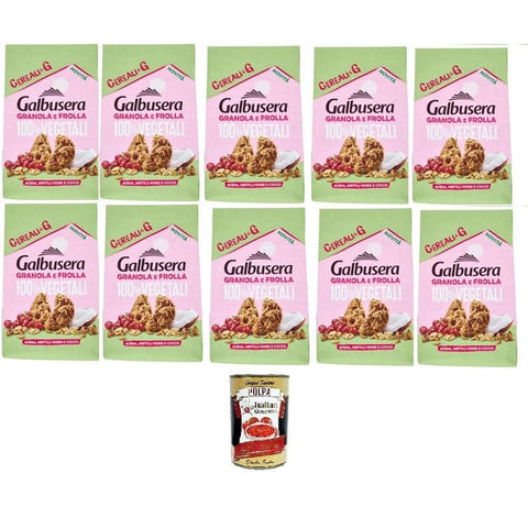 Galbusera Cereali G Granola e Frolla 100% Vegetali Avena, Cereals G Granola und Shortbread 100% pflanzlicher Hafer 10x280g Original italienisch Kekse