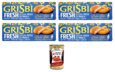 Italian Gourmet Kekse Grisbi Dolce Vita Mürbeteig gefüllt mit zarter Zitruscreme (40%) 4x 112.5gr+ Italian Gourmet polpa 400gr 8032804040014