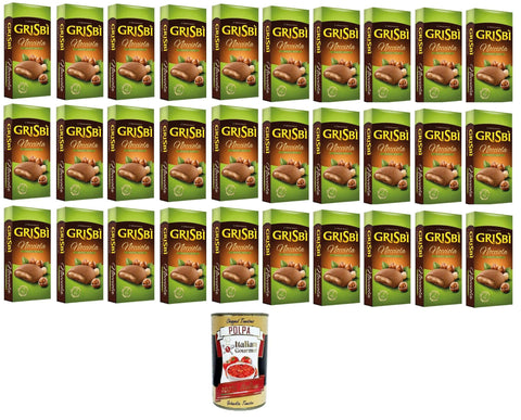 Italian Gourmet Kekse Grisbi Haselnuss Einzeldosispackung mit 2 Keksen Box mit 30 Stück+ Italian Gourmet Polpa 400g 8032804040014