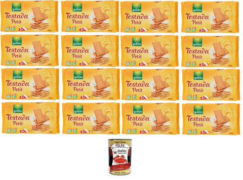 Italian Gourmet Kekse Gullon Biscotti Tostada Petit Tostada Petit Kekse 16x400gr + Italian Gourmet polpa 400g 8032804040014
